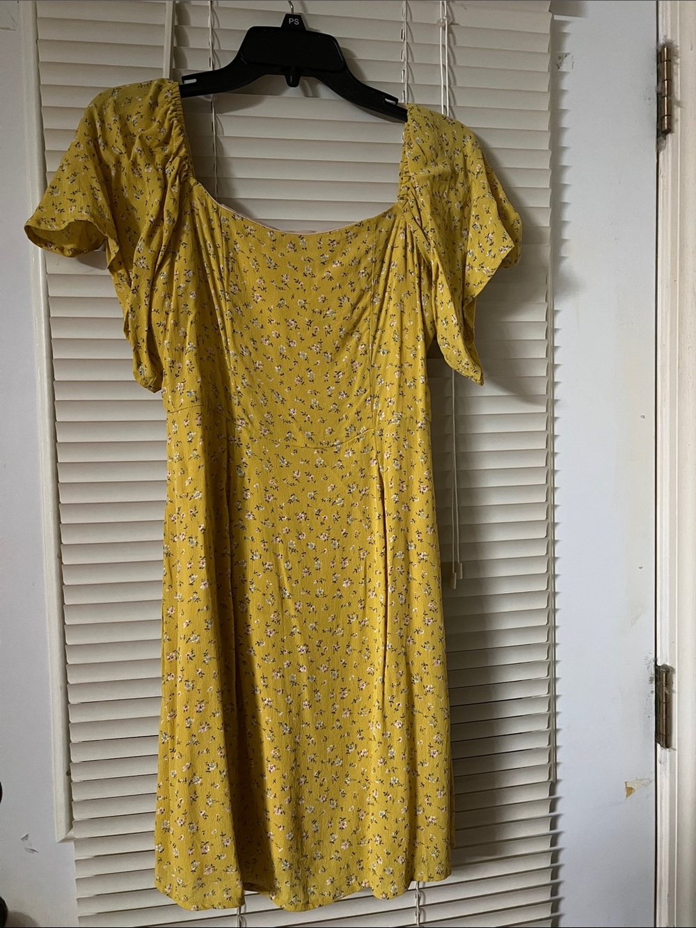 Yellow Floral Square-Neck Summer Dress - Volcom